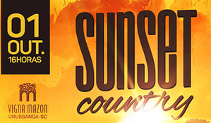 2 Ingressos Unisex para curtir a Festa Sunset Country no Dia 1 de Outubro na Vigna Mazon