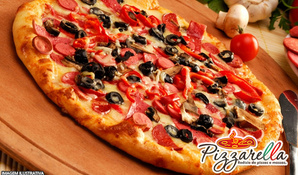 Rodízio de Pizzas Salgadas e Doces com Bufffet de Massas, Risotos, Acompanhamentos e uma variedade de Saladas na Pizzarella