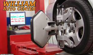 Direção perfeita para o seu carro! Balanceamento nas 04 rodas e geometria, rodízio de pneus com check up de suspensão escapamento e freios no William Auto Center