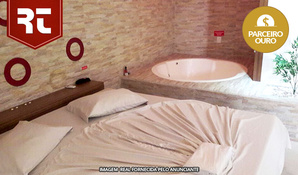 Saia da rotina com muito requinte, conforto e segurança! Suíte Master com banheira de hidromassagem por período de 3 horas no Rit´s Motel