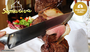 Espeto corrido com buffet livre de comida típica italiana e uma diversidade de saladas incluindo sobremesas no Restaurante Somariva válido aos domingos