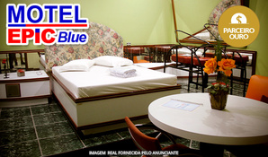 Saia da rotina! Período de 3 horas na suíte onix ou rubi no Motel EPIC Blue com hidromassagem, sauna, cadeira erótica e muitos mais válido de segunda a segunda