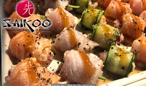 Fome de oferta! Buffet livre de sushis com mais de 30 opções, pratos quentes, yakisobas e sobremesas no Saikoo Sushi Bar válido de segunda a sábado