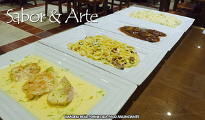 Jantar especial! Sequência de massas, risotos e carnes com sobremesas na Trattoria Sabor e Arte, válido de terça a quinta