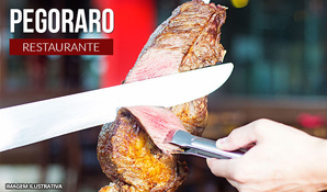 Espeto corrido com buffet livre de comida caseira, saladas e sobremesas no Restaurante Pegoraro, válido aos sábados