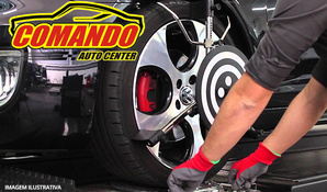 Balanceamento + geometria + revisão de suspensão + revisão de freios + rodízio de pneus na Comando Auto Center em Içara