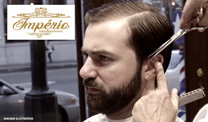 Corte de Cabelo Masculino na Império Salão e Barbearia no Criciúma Shopping, válido de segunda a segunda