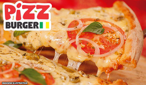 Pizza grande de 12 fatias na PizzBurger no centro de Criciúma, válido de domingo a quinta para retirada ou tele-entrega*