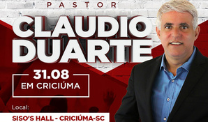 Ingresso para a Palestra com o Pastor Cláudio Duarte, no dia 31 de Agosto sexta-feira no Sisos Hall