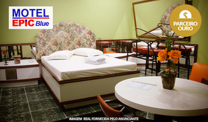 Saia da rotina! Período de 3 horas na suíte onix ou rubi no Motel EPIC Blue com hidromassagem, sauna, cadeira erótica e muitos mais válido de segunda a segunda