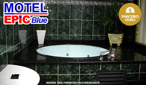 Saia da rotina! Período de 3 horas na suíte onix ou rubi no Motel EPIC Blue com hidromassagem, sauna, cadeira erótica e muitos mais válido de segunda a segunda