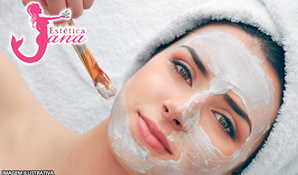 Limpeza de pele profunda com extração de cravos e espinhas + cauterização e hidratação facial + máscara rejuvenescedora + drenagem e massagem facial + peeling de brasão + luz de alta frequência