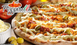 Tradição no sabor e no preço! Rodízio de pizzas salgadas e doces com buffet de massas, risotos, acompanhamentos e uma variedade de saladas na Pizzarella