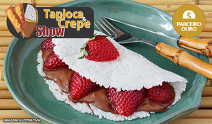 1 tapioca salgada ou doce no Giassi Santa Bárbara, seu café da manhã, almoço ou jantar garantidos, válido de segunda a segunda