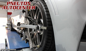 Segurança em primeiro lugar! Geometria computadorizada, balanceamento e rodízio de pneus com check up de suspensão, escapamento e freios na Pneuton Autocenter