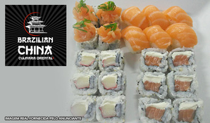 Combinado de sushi com 22 peças no Brazilian China no Criciúma Shopping, válido de segunda a segunda, para consumo ou retirada no local