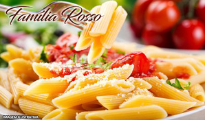 Almoço de domingo garantido! Buffet Livre de carnes, massas, risotos, acompanhamentos, frios, saladas e sobremesas no Restaurante Família Rosso