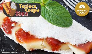 1 tapioca salgada ou doce no Giassi Santa Bárbara, seu café da manhã, almoço ou jantar garantidos, válido de segunda a segunda