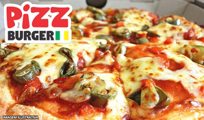 Pizza grande de 12 fatias na PizzBurger no centro de Criciúma, válido de domingo a quinta para retirada ou tele-entrega*