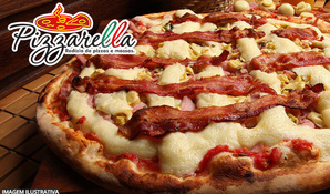 Tradição no sabor e no preço! Rodízio de pizzas salgadas e doces com buffet de massas, risotos, acompanhamentos e uma variedade de saladas na Pizzarella