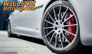 Direção perfeita para o seu carro! Balanceamento nas 04 rodas e geometria, rodízio de pneus com check up de suspensão escapamento e freios no William Auto Center