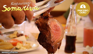 Espeto corrido com buffet livre de comida típica italiana, saladas e sobremesas no Restaurante Somariva, válido aos domingos