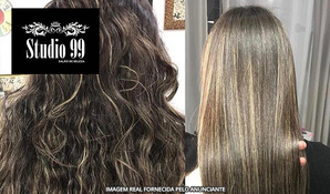 Botox capilar com escova + Corte no Studio 99 Salão de Beleza no centro de Criciúma