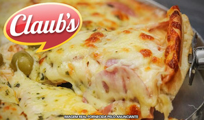 Pizza gigante 16 fatias no Claub's Lanches para retirada ou tele-entrega*