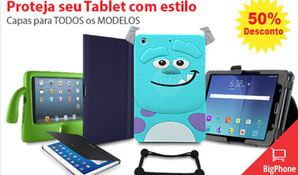 CAPAS para TABLET de todos os modelos com até 50% de desconto, na BigPhone no Centro de Criciúma