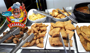 Esplanada - Içara! Almoço com buffet livre com uma enorme variedade de carnes e frutos do mar na Churrascaria & Frutos do Mar Casarão, válido de segunda a segunda