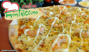 Irresistível! Delicioso rodízio de pizzas salgadas e doces, buffet livre de massas, saladas e sobremesas na Cantina Montalccino em Içara, válido de terça a sexta