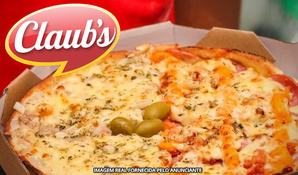 Pizza gigante 16 fatias no Claub's Lanches para retirada ou tele-entrega*