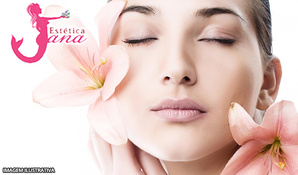 Limpeza de pele profunda com extração de cravos e espinhas + cauterização e hidratação facial + máscara rejuvenescedora + drenagem e massagem facial + peeling de brasão + luz de alta frequência