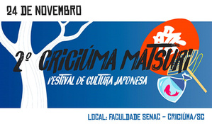 Ingresso unissex para 2º Criciúma Matsuri: Festival de Cultura Japonesa, dia 24 de Novembro no Senac