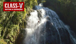 Santo Amaro da Imperatriz/SC: Rapel na Cachoeira Rio do Salto com 90 metros de descida com a Class-V Rafting