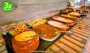 RESTAURANTE SOMARIVA: espeto corrido com buffet livre de pratos quentes com comida típica italiana, saladas e sobremesas, válido aos SÁBADOS