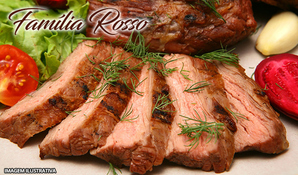 Almoço de domingo garantido! Buffet Livre de carnes, massas, risotos, acompanhamentos, frios, saladas e sobremesas no Restaurante Família Rosso