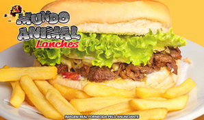 Xis Burguer Animal na Mundo Animal Lanches, bem no Centro de Criciúma