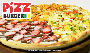 Pizza grande de 12 fatias na PizzBurger no centro de Criciúma, válido de domingo a quinta para retirada ou tele-entrega*