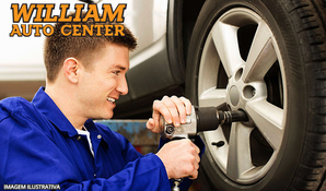 Direção perfeita para o seu carro! Balanceamento nas 04 rodas e geometria, rodízio de pneus com check up de suspensão escapamento e freios no William Auto Center