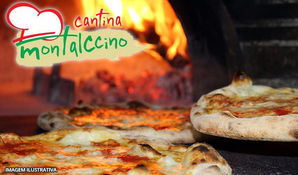 Simplesmente irresistível! Delicioso rodízio de pizzas salgadas e doces, buffet livre de massas, saladas e sobremesas na Cantina Montalccino em Içara, válido de terça a sexta