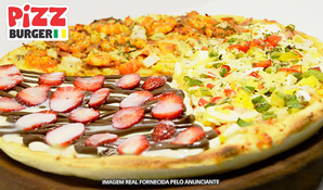 Pizza grande de 12 fatias na PizzBurger no centro de Criciúma, válido de domingo a quinta para retirada no local ou tele-entrega*