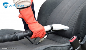Limpeza de interiores apenas bancos de tecido de veículos na Lavclean em até 10x no cartão*, válido de segunda a sábado