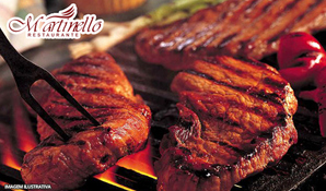 Bife na chapa de contra filé + acompanhamentos para 2 pessoas no Restaurante Martinello, válido de segunda a quinta válido para consumo no local
