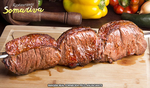 Espeto corrido completo com buffet livre de pratos quentes (comida típica italiana), saladas e sobremesas no Restaurante Somariva, válido aos domingos
