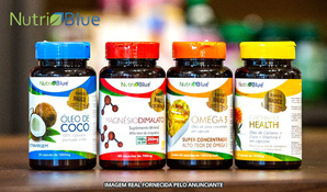 Quarteto mágico Nutriblue: óleo de coco, óleo de cártamo, ômega 3 e magnésio dimalato