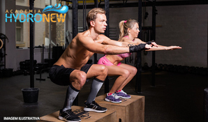 Melhore sua saúde! Plano trimestral de treino funcional e hiit com profissionais capacitados na Hydronew Academia, válido de segunda a sábado