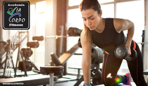 Plano semestral! 6 meses de treino de musculação com horário livre na academia Via Corpo, válido de segunda a sexta