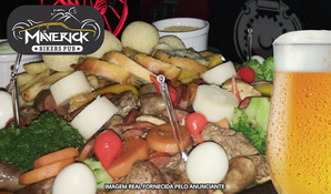 Happy hour garantido, chame os amigos para uma boa conversa! Tábua Maverick GT + 1 Chopp Devassa 500ml no Máverick Bikers Pub, válido de terça a domingo