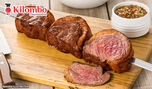 Almoço com espeto corrido de carnes nobres, buffet livre de pratos quentes, saladas e sobremesas na Churrascaria Kilombo, válido de terça a domingo*